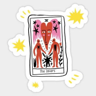 The Lovers Tarot Valentine Card Sticker